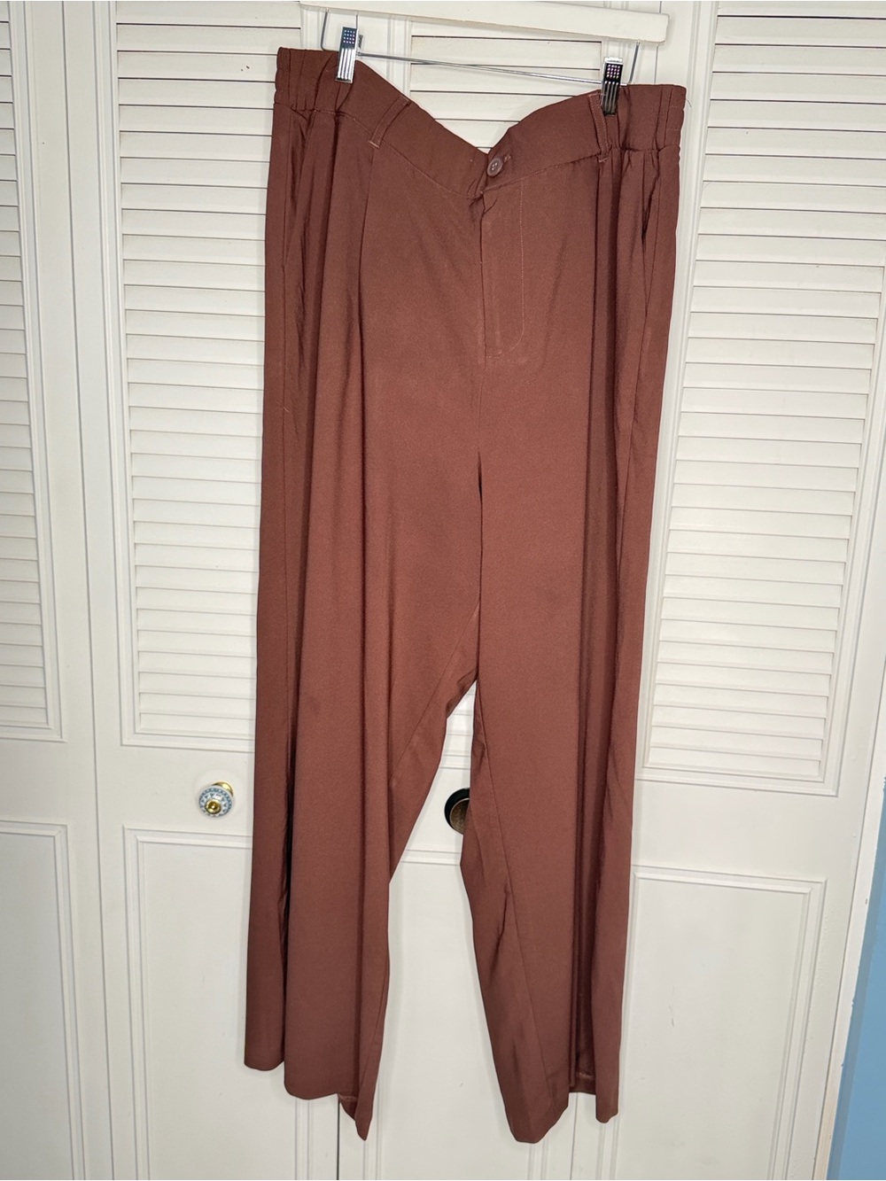Torrid Studio Dress Pants Womens 20 Rust Brown Good Wide Leg High Waist